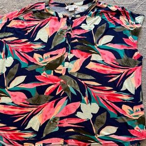 Liz Claiborne Tropical Print Blouse